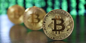 A photo of cryptocurrency, bitcoin